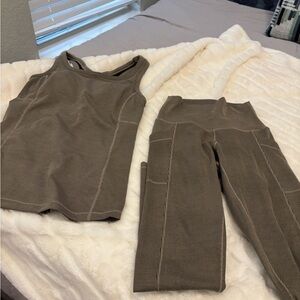 Prana tank and matching Capri athletic set
